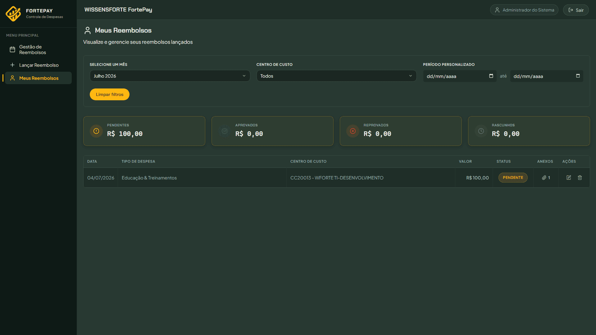FortePay: my refunds